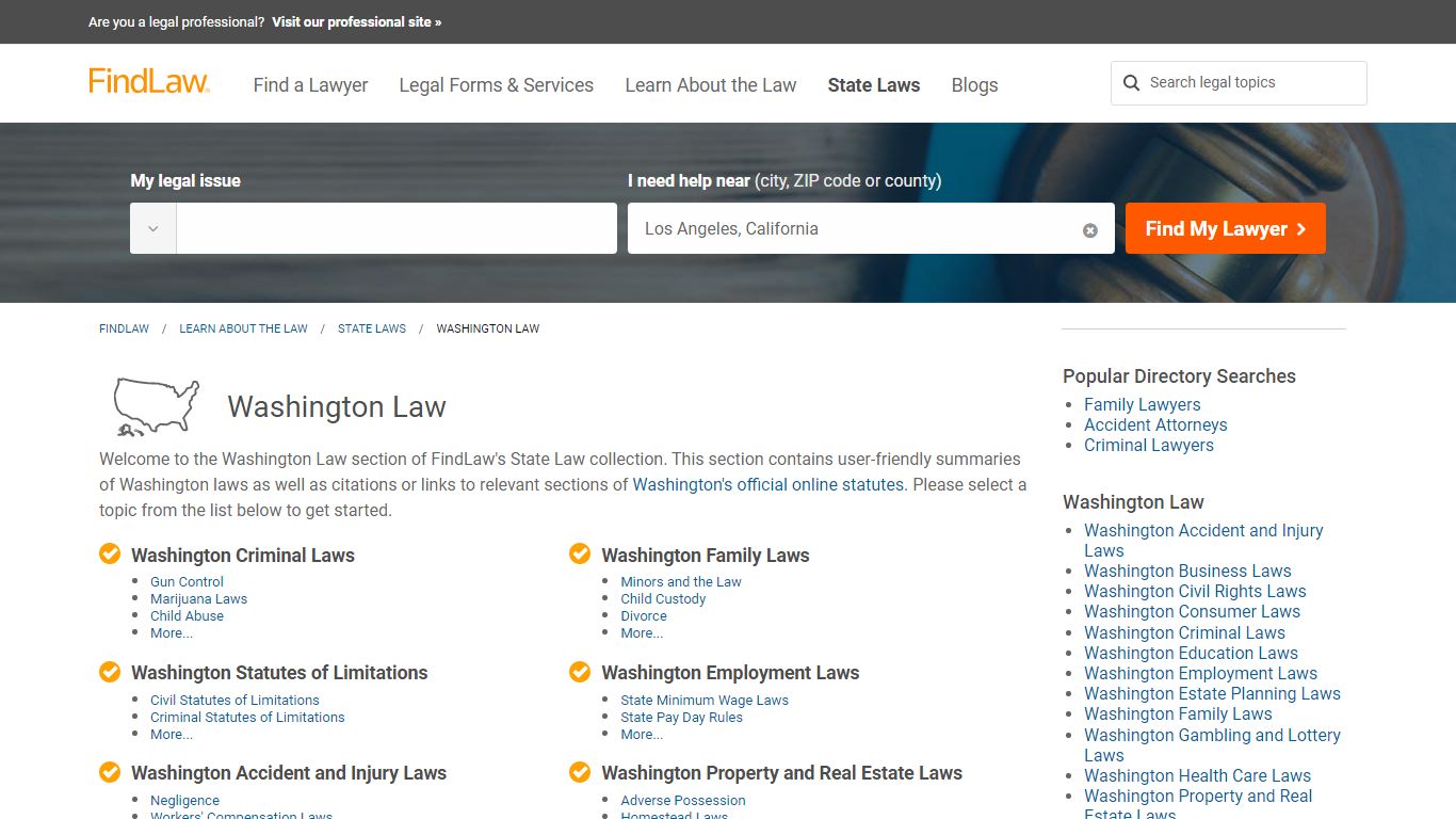 Washington Law - FindLaw